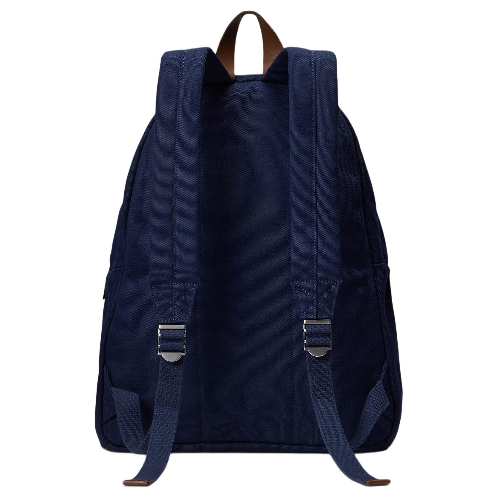 Polo Ralph Lauren Signature Polo Bear Embroidered Fabric Backpack Men's Newport Navy Blue