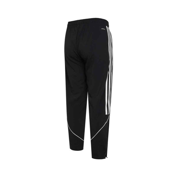 adidas men's thin black trousers with side stripes