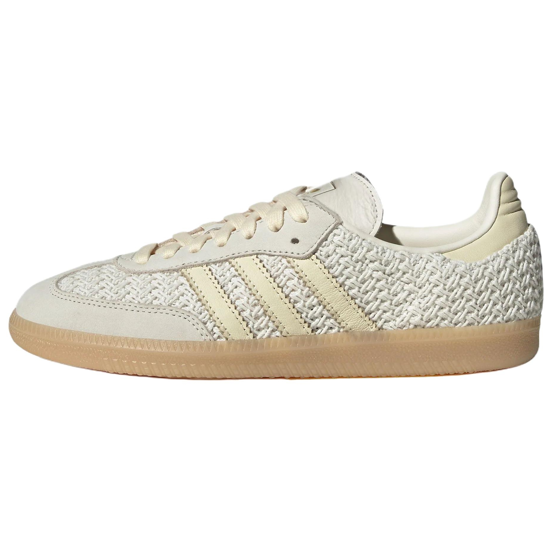 حذاء Adidas Samba Woven Cream - أناقة كلاسيكية بملمس مميز