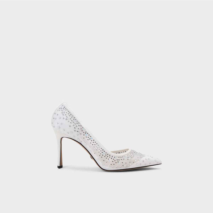 CHARLES&KEITH crystal embellished high heel shoe, elegant and transparent design.