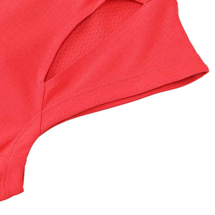 adidas athleisure women's skirt in vibrant red fabric.