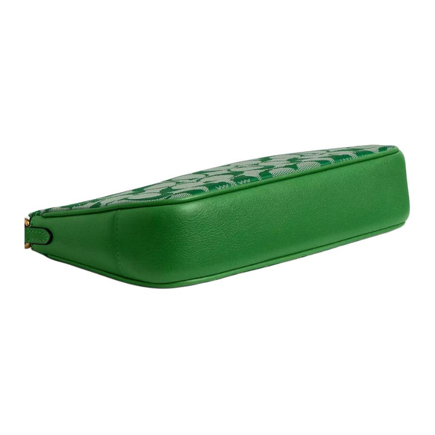 COACH x BRAIN DEAD collaboration Plaza 21 zipper seal fabric leather single shoulder bag small women's green