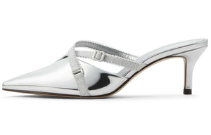 حذاء Mule نسائي مدبب بكعب قصير وأشرطة متقاطعة CHARLES & KEITH.