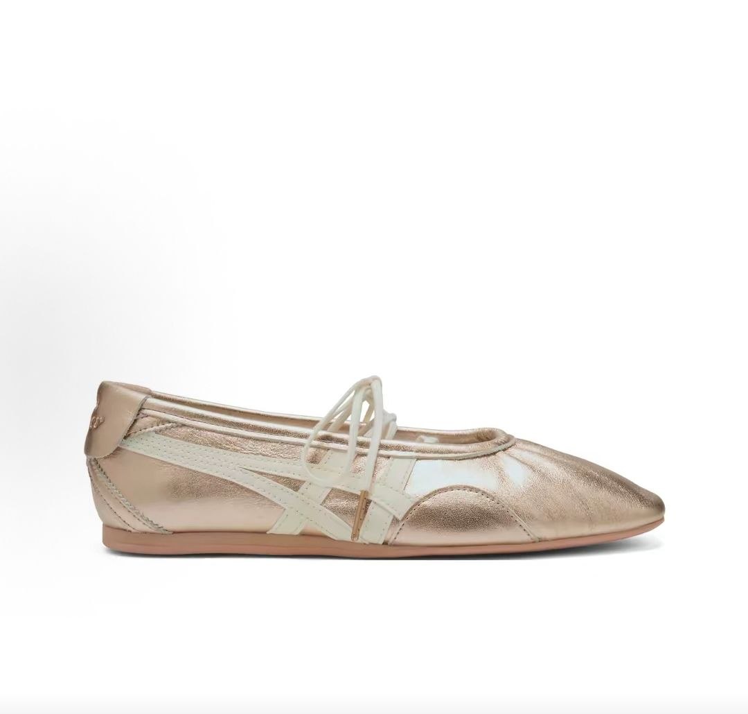 Onitsuka Tiger and Gymnarina: Summer Fashion and Comfort  High-end ballet-style Mary Jane shoes for women in rose gold