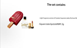 YSL Saint Laurent Summertime Fragrance Set, Freedom of the Fittest Eau de Toilette (50ml, Mandarin Orange Blossom) + Square Lipstick (1.3g)