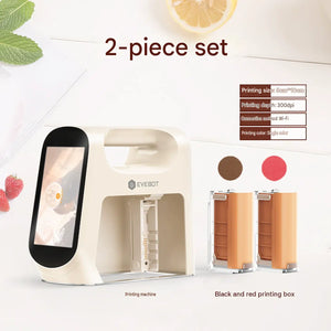 Two-piece accessory bundle designed for طباعة الشعارات على القهوة والمخبوزات والحلويات (Printing logos on coffee, baked goods, and sweets).