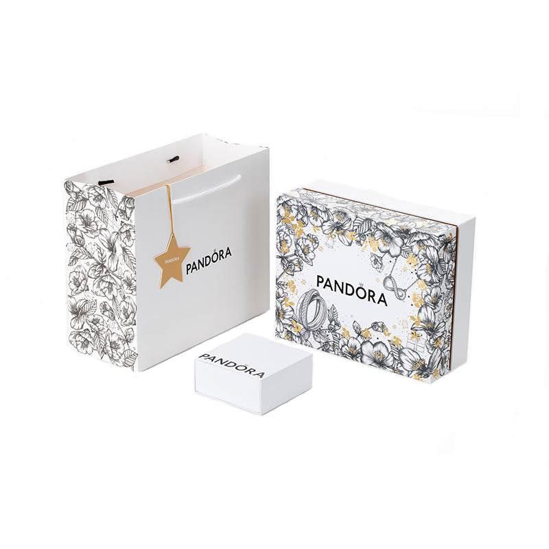 Pandora خاتم ملكي فاخر بتصميم تاج من فضة 925 مع أحجار لامعة.