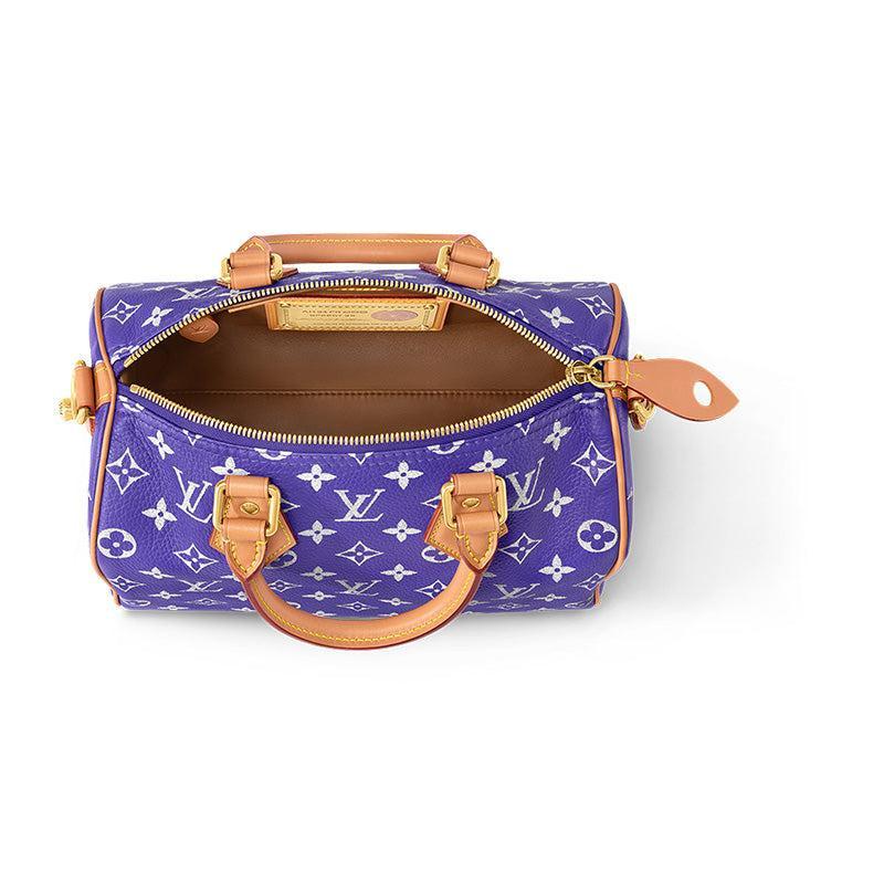 حقيبة Louis Vuitton Speedy 25 بنفسجي بنقشة Monogram.