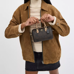 COACH Rowan 18  Crossbody Tote Mini Women's Tan.