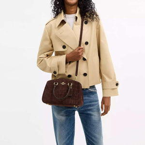 COACH Savannah 28  leather  Crossbody Tote Large  Maple.