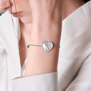 apm monaco pearl love  925 silver bracelet.