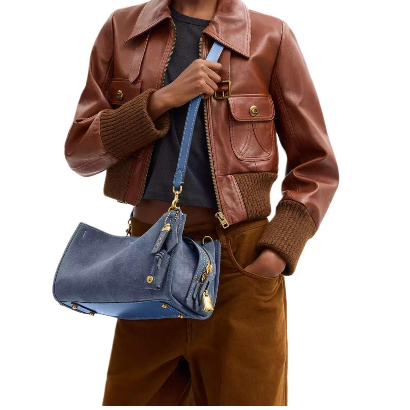 COACH Rogue 34 denim.