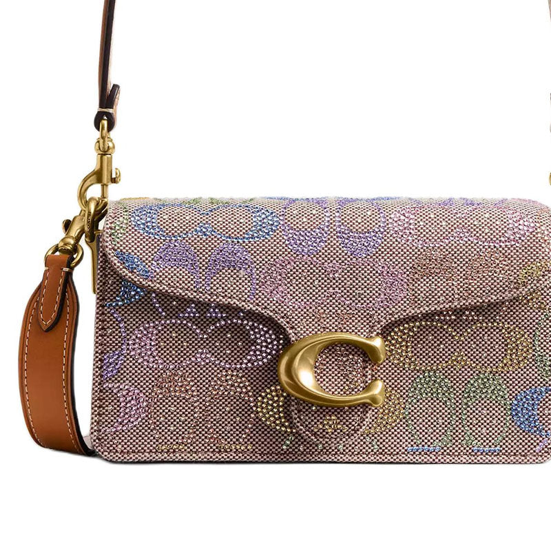 COACH Tabby 20 Gold Hardware Accessories Cowhide Single Shoulder Bag Small Women's Purple