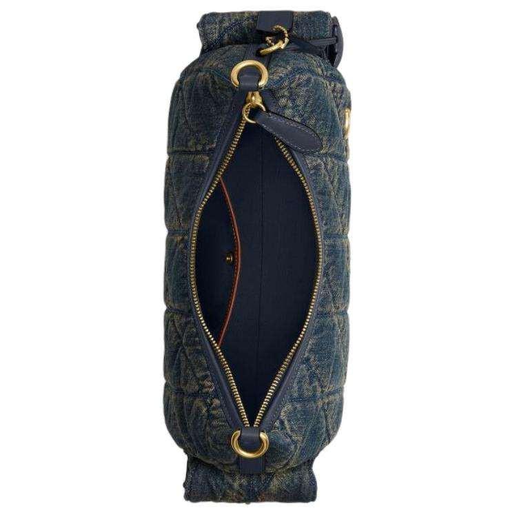 Coach Juliet Shoulder Bag 30 | حقيبة كوتش جولييت الدينيم بتطريز ألماسي 💎.