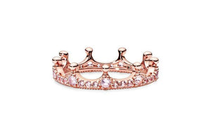 Pandora  Crown  Ring Rose Gold Pink.