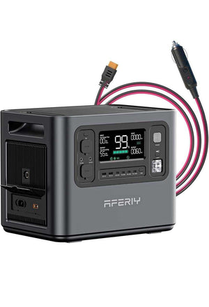 محطة الطاقة المحمولة AF-P210 بقوة 2400W مع لوح شمسي 400W من AFERIY.
