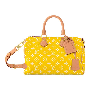 حقيبة Louis Vuitton Speedy 30 باللون الأصفر المميز.