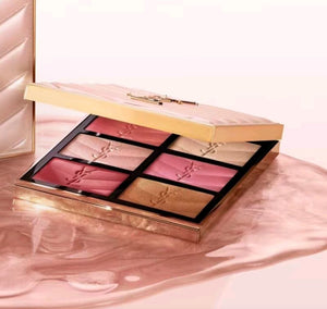 YSL Saint Laurent Six-Color Face Makeup Palette Blush Highlighter Contouring Palette Easy to Apply Natural Non-Falling Powder 27g