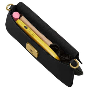 COACH Jet 25 Logo Leather Crossbody Black.