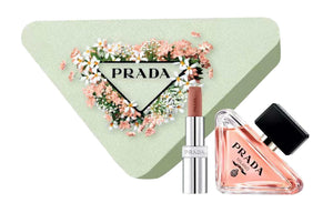 PRADA Heart Flower Lip Perfume Set EDP Bitter Orange Amber 50ml+3.8g.
