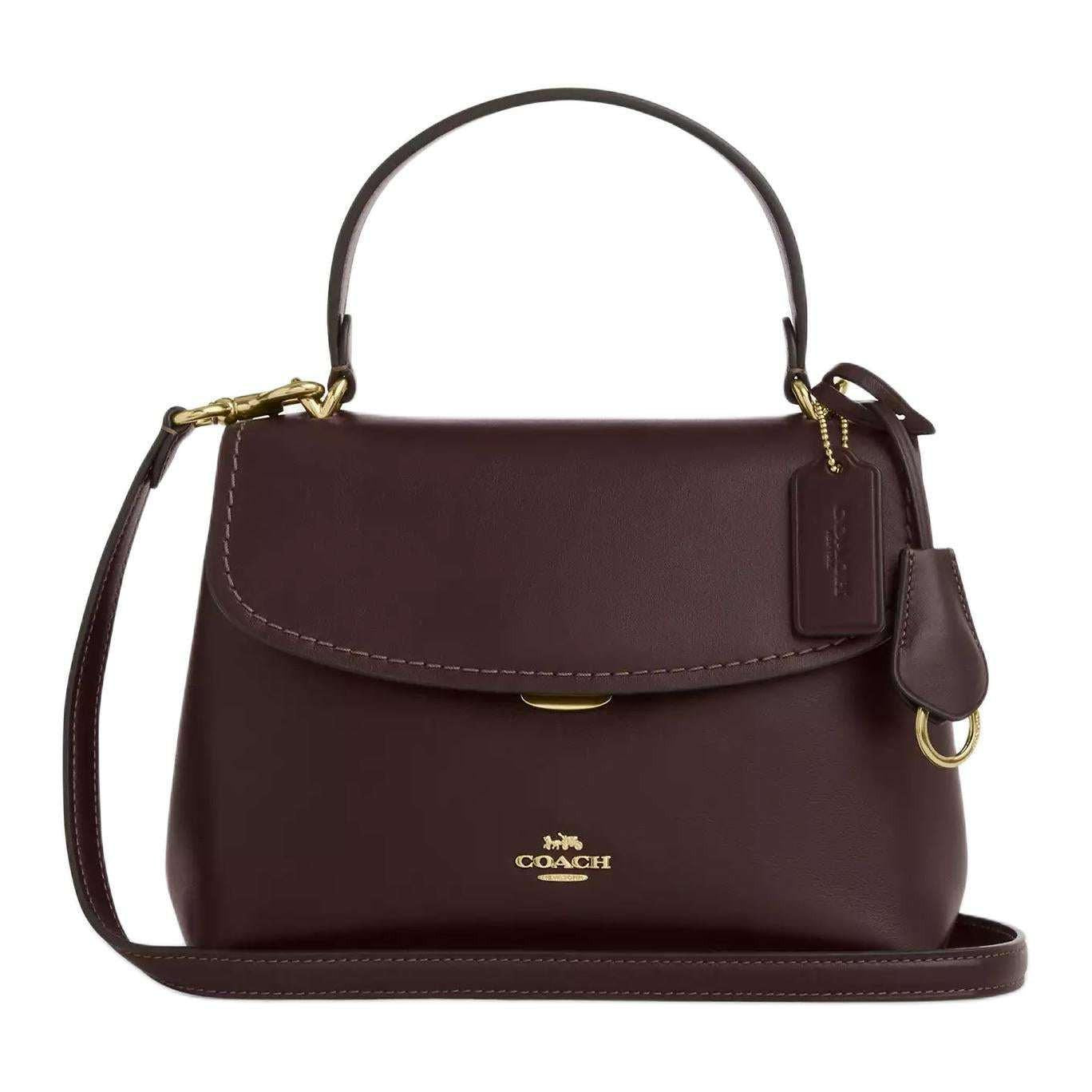 COACH Emory 25  Crossbody Leather Tote Bag Medium  Coffee.