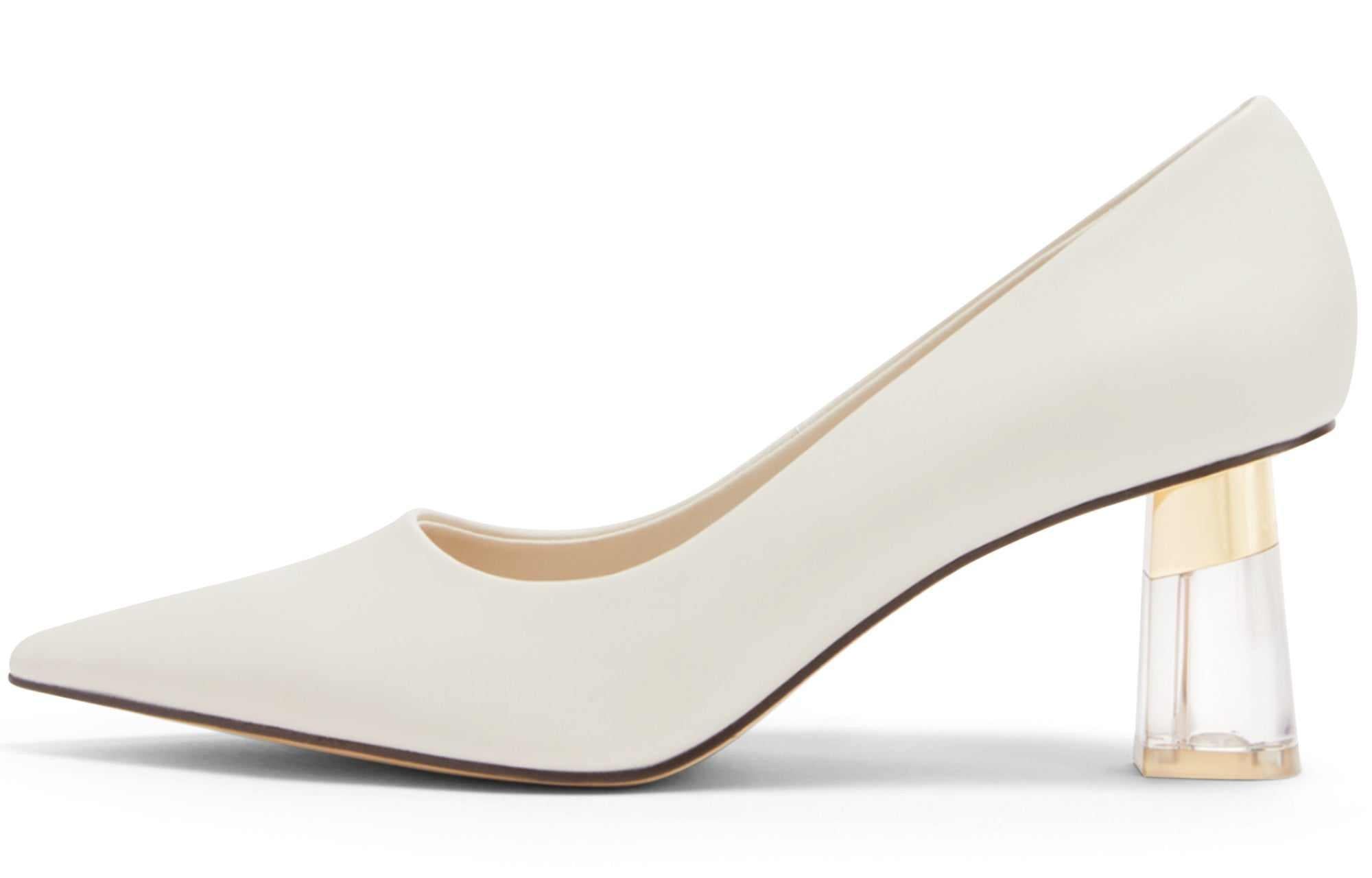 حذاء Pumps نسائي مدبب بكعب شفاف CHARLES & KEITH.