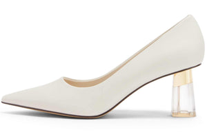 حذاء Pumps نسائي مدبب بكعب شفاف CHARLES & KEITH.