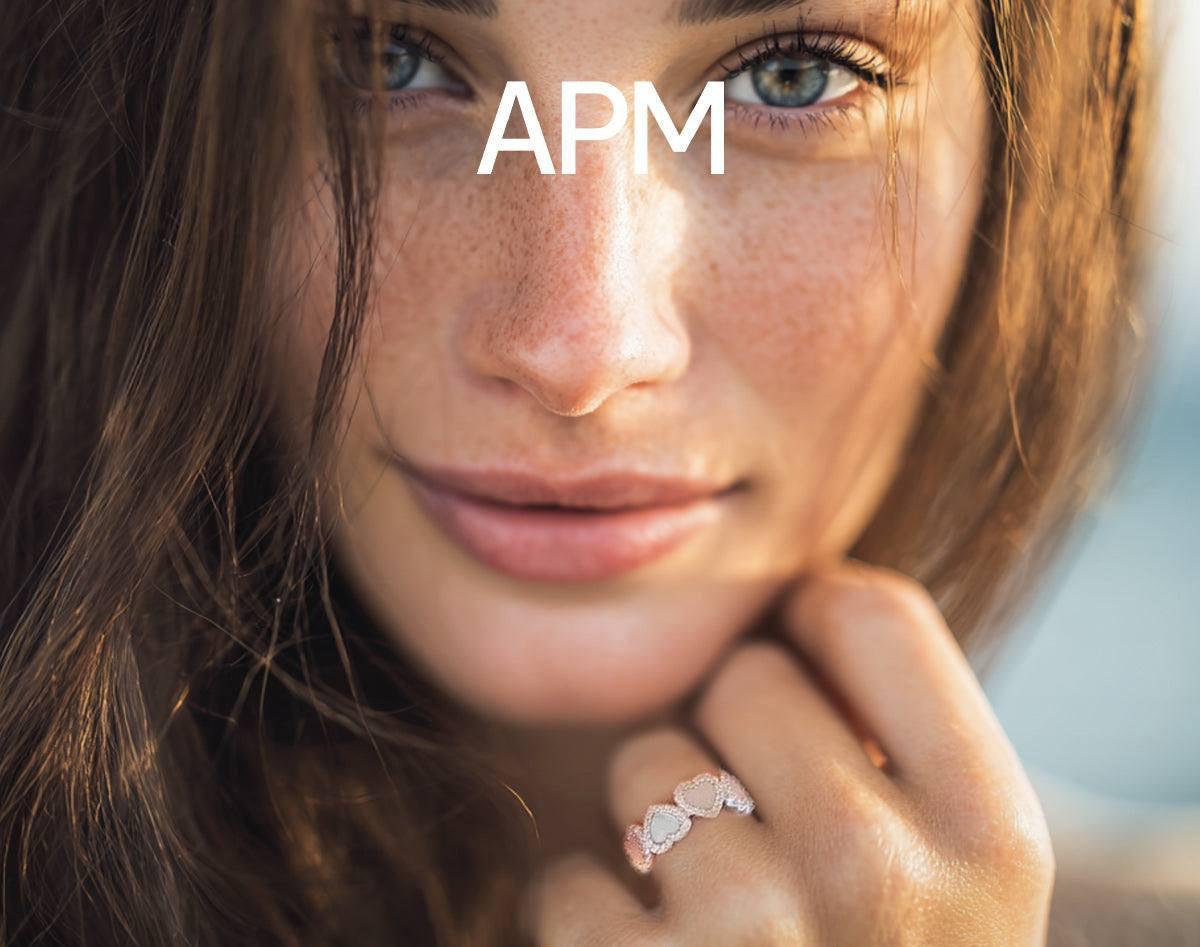 apm monaco  heart to heart  925 silver ring.