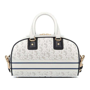 Dior Vibe Classic Bowling Bag | حقيبة ديور فايب بولينج كلاسيك (أبيض وأزرق) 👜✨.