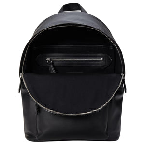 Polo Ralph Lauren logo zipper closure leather backpack and backpack men's black