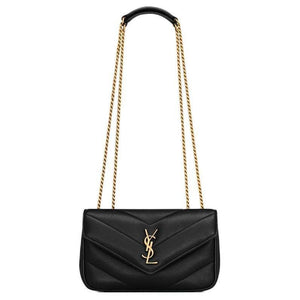 SAINT LAURENT LOULOU V-Quilted  Black.