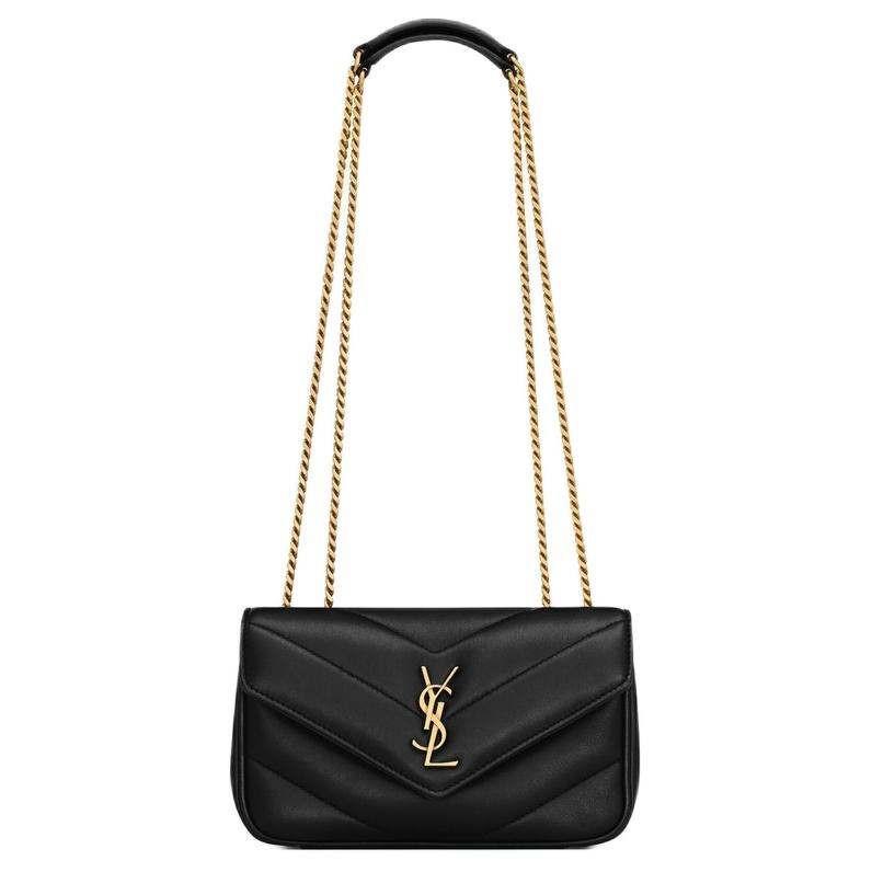 SAINT LAURENT LOULOU V-Quilted  Black.