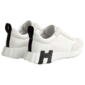حذاء Sneakers أبيض كاجوال بنعل مريح وشعار H.