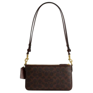 COACH AUDREY 22 Double Zipper Closure Brass Metal Hardware Artificial Leather Single Shoulder Bag Small Women's Brown