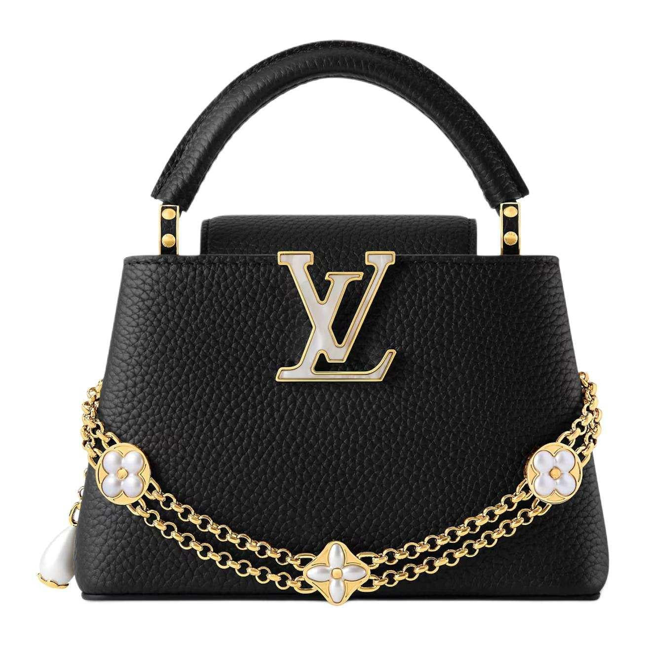 LOUIS VUITTON Capucines Gold Black.