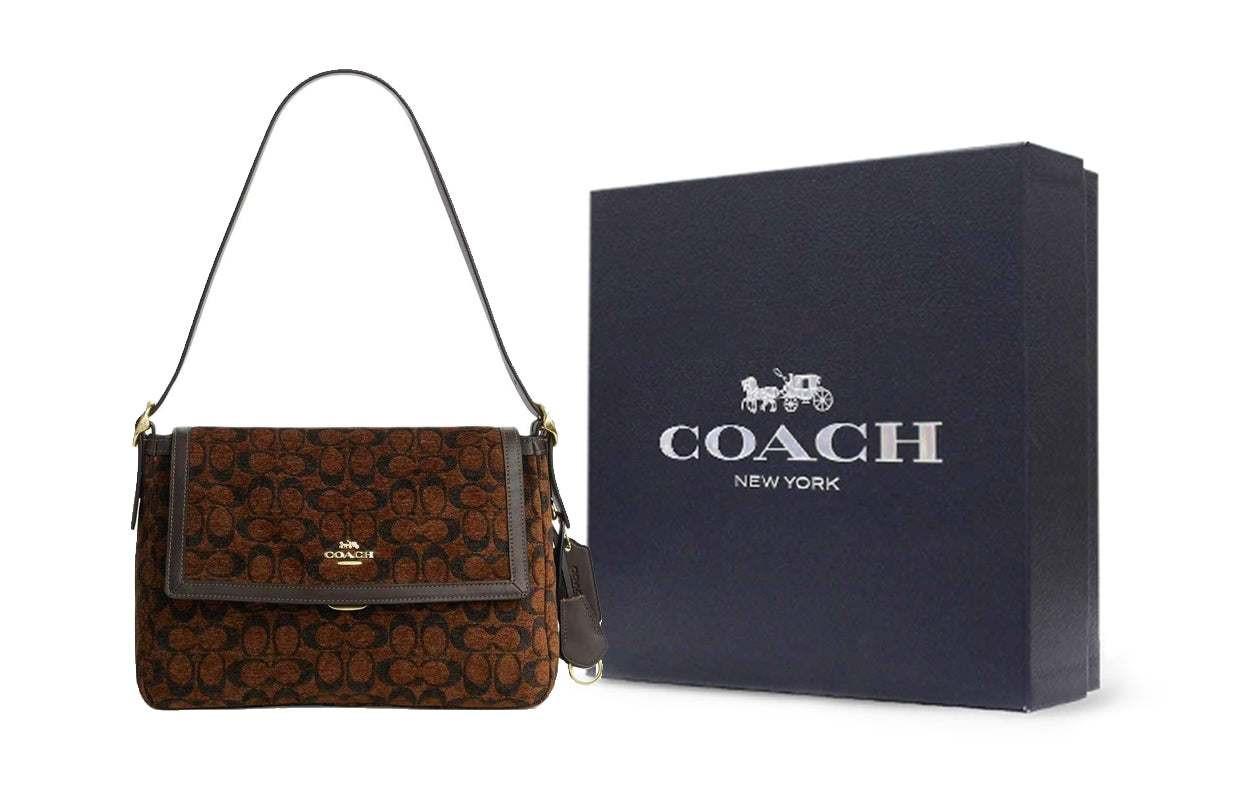 COACH Etta 29  Truffle Brown حقيبة.