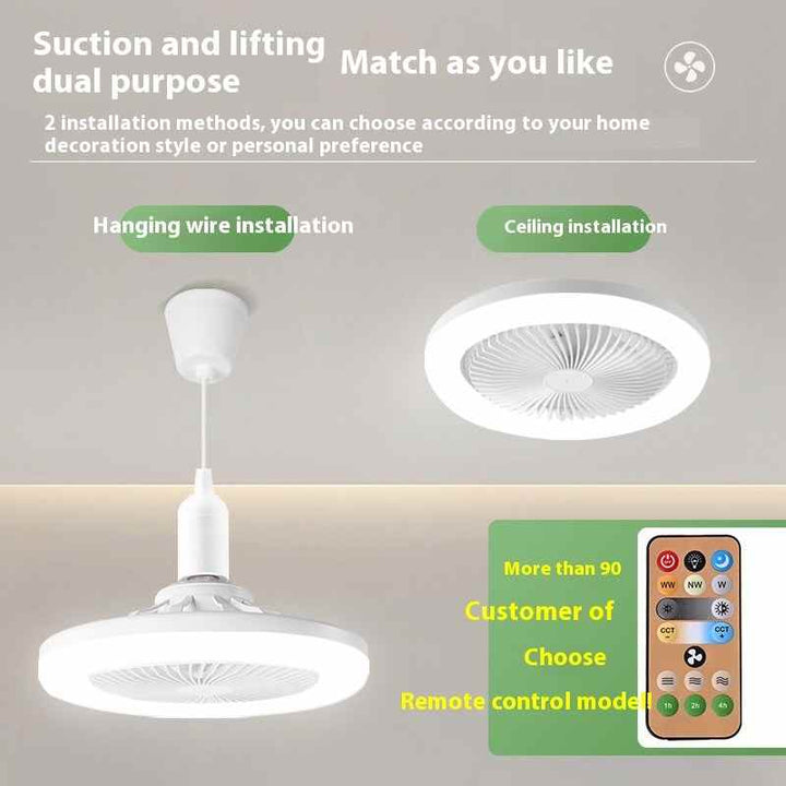 Ceiling Fan Lights with remote control and dual hanging or ceiling installation options