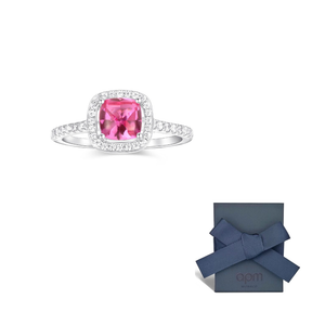APM Monaco Zircon 925 Silver Ring Carmine.