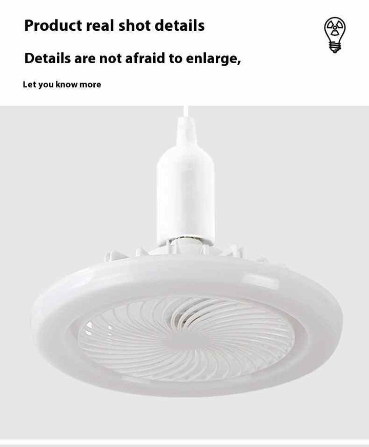 مروحة سقف بإضاءة LED قابلة للتعتيم بدون قطب مع قاعدة تركيب برغي وشفرات بلاستيكية بتصميم عصري بسيط