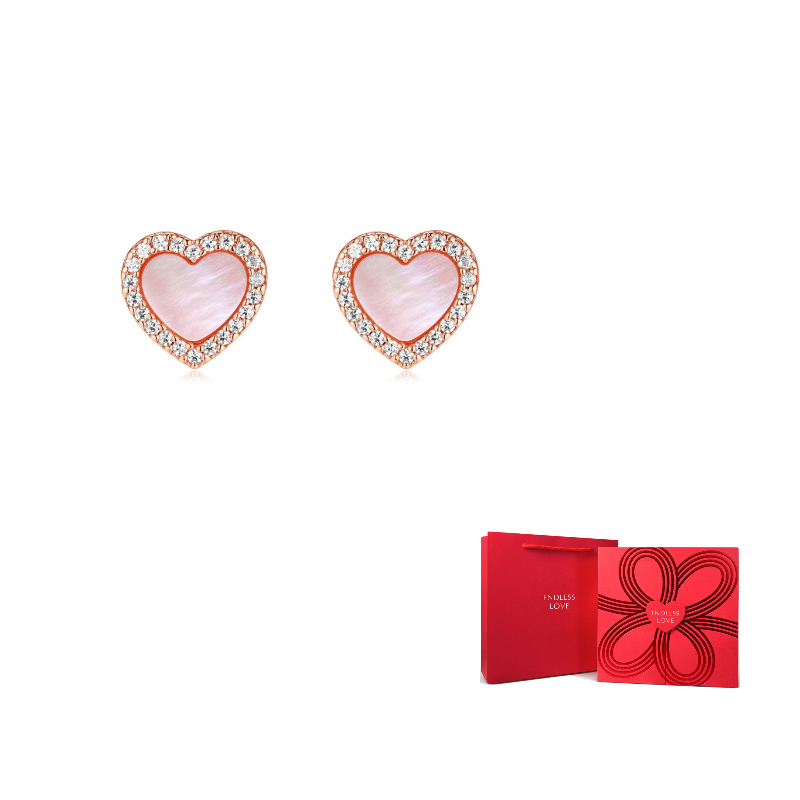 apm monaco valentine  pink earrings.