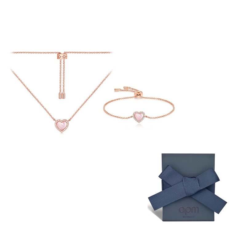 apm monaco VALENTINE collection  zirconia necklace.
