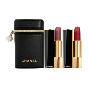 CHANEL Limited Pearl Pouch + Pearl Lipstick Set.