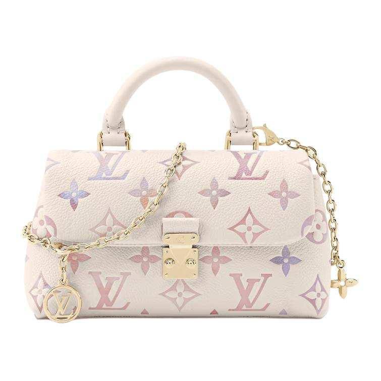 حقيبة Louis Vuitton Monogram بألوان باستيل متدرجة.