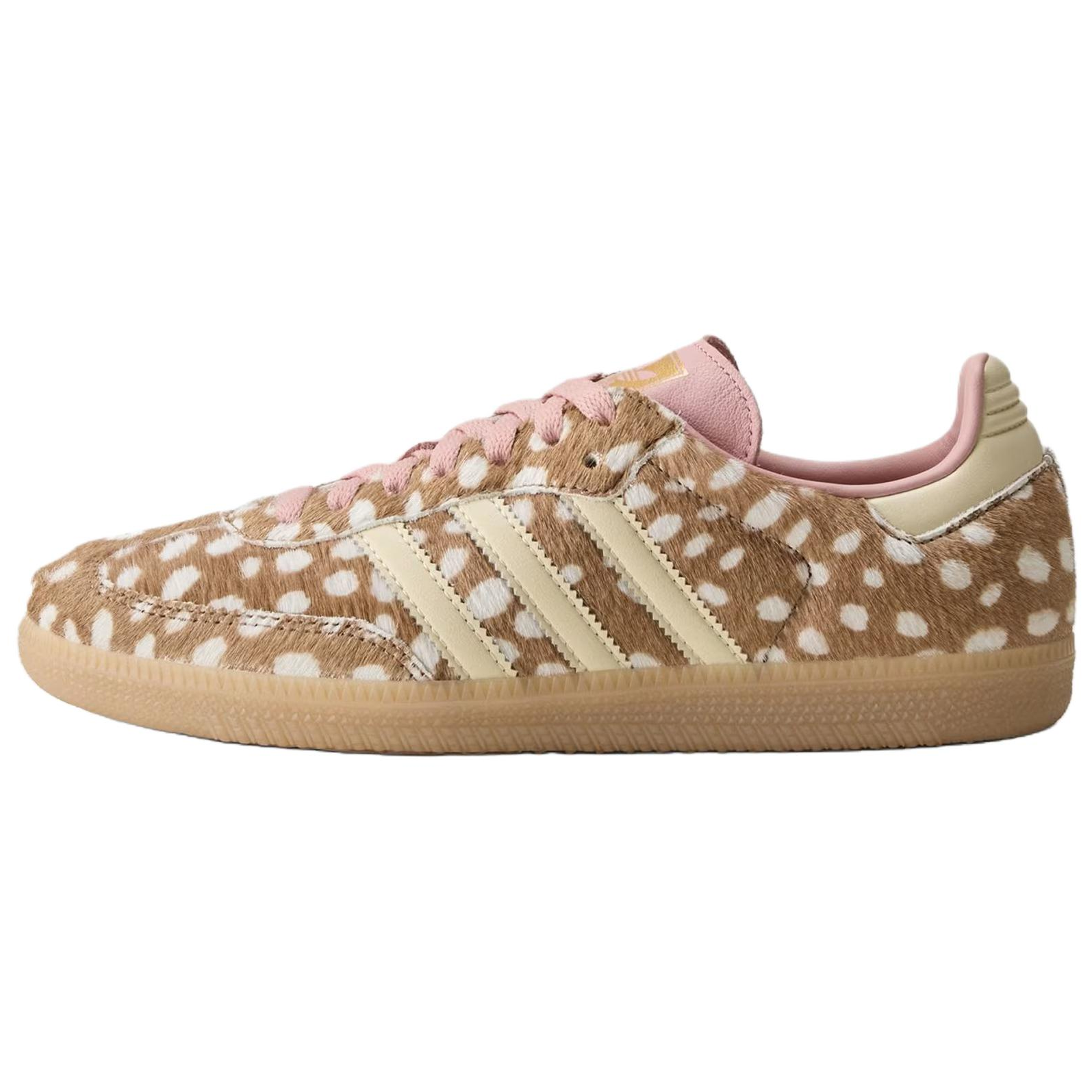 adidas originals SAMBA OG comfortable fit German training shoes for women, brown-white