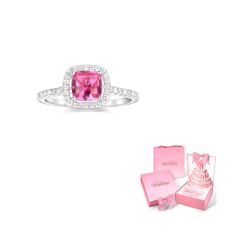 APM Monaco Zircon 925 Silver Ring Carmine.