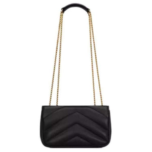 SAINT LAURENT LOULOU V-Quilted  Black.