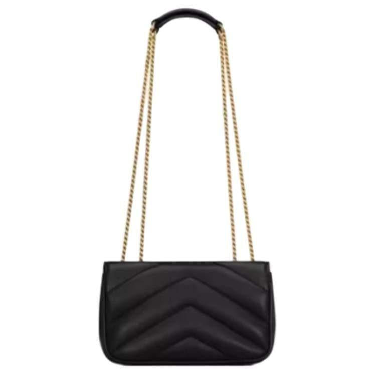 SAINT LAURENT LOULOU V-Quilted  Black.
