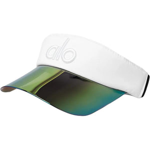 alo yoga logo design polyester sun-protective hat unisex couple style white