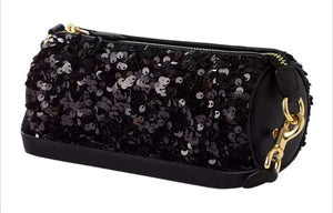 Coach Nolita Barrel Bag Sequin |🖤 حقيبة كوتش نوليتا باريل بالترتر الأسود.