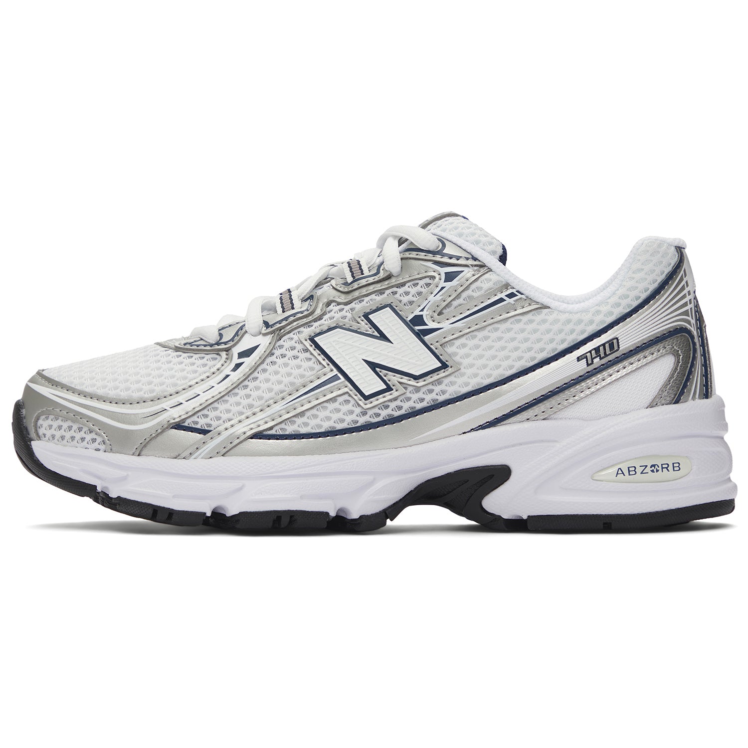 حذاء New Balance 740 الرياضي باللون الأبيض والفضي